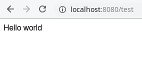 Hello World API output