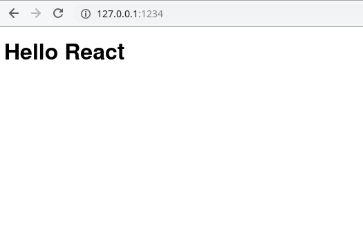 Parcel Hello React Output